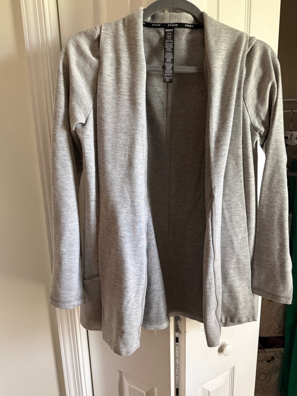 RBX Gray Athletic Hoodie with Branded Neck Tape